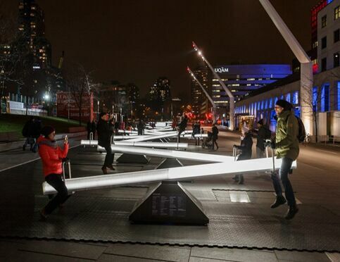 感应秋千，互动感应跷跷板